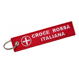 Portachiavi Croce Rossa Italiana rosso Portachiavi ricamati