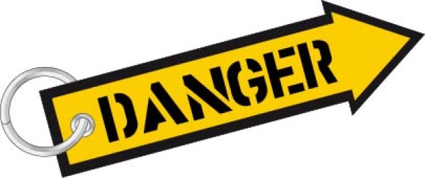 Portachiavi Danger giallo