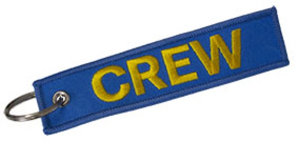 Portachiavi Ricamato Crew blu chiaro