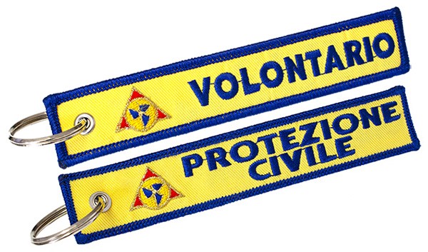 Portachiavi ricamato Protezione Civile