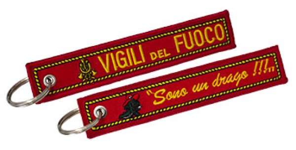 Portachiavi ricamato Vigili del Fuoco