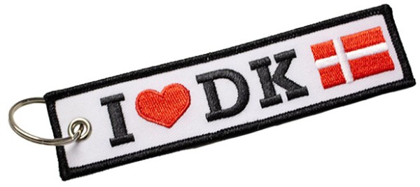 Portachiavi Souvenir I Love Danimarca DK 