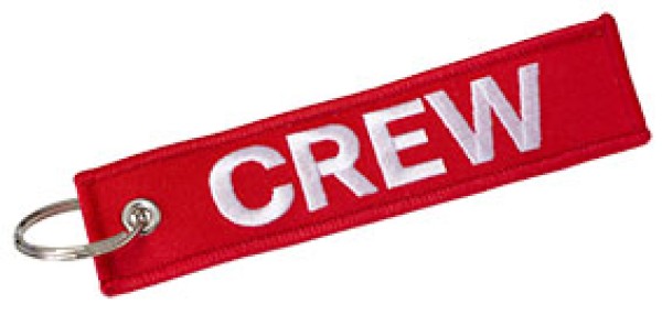 Portachiavi Ricamato Crew rosso