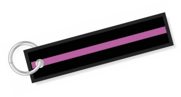 Portachiavi Stripe nero rosa