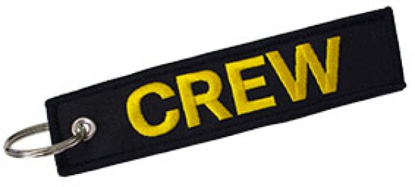 Portachiavi Ricamato Crew nero