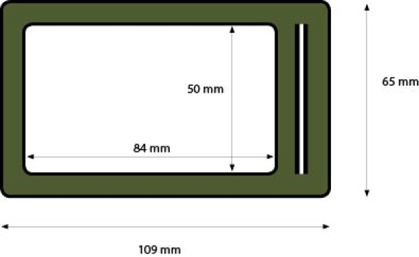 Portabadge verde militare