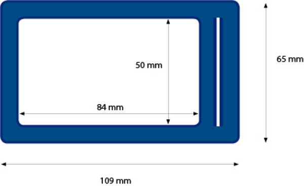 Portabadge blu Pantone 301C