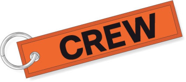 Portachiavi Ricamato Crew arancione
