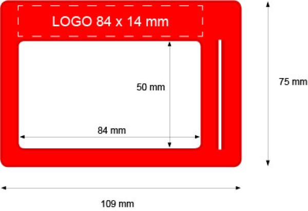 Portabadge Personalizzato rosso