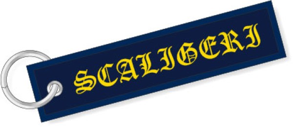 Portachiavi Ricamati Scaligeri Verona giallo blu