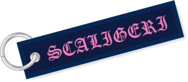 Portachiavi Ricamati Scaligeri Verona nero rosa