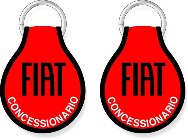 Portachiavi ricamato Fiat