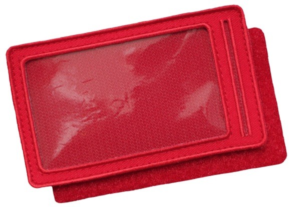 Portabadge velcro rosso