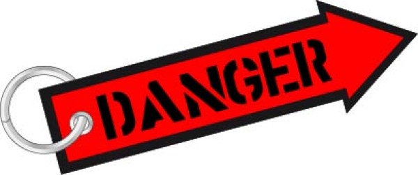 Portachiavi Danger rosso