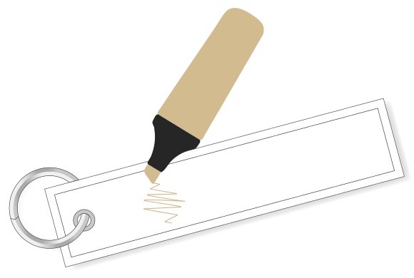 Portachiavi tessuto per firma