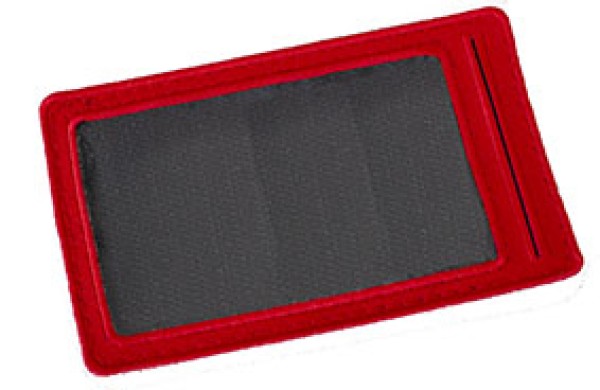 Portabadge rosso nero