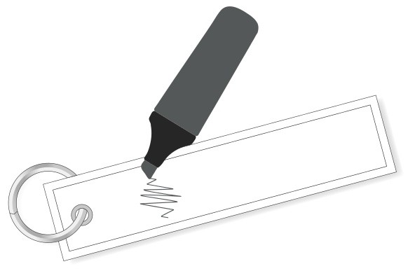 Portachiavi da scrivere a mano