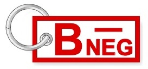 Portachiavi Gruppo Sanguigno B - Negativo