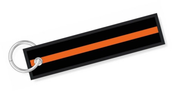 Portachiavi Stripe nero arancio