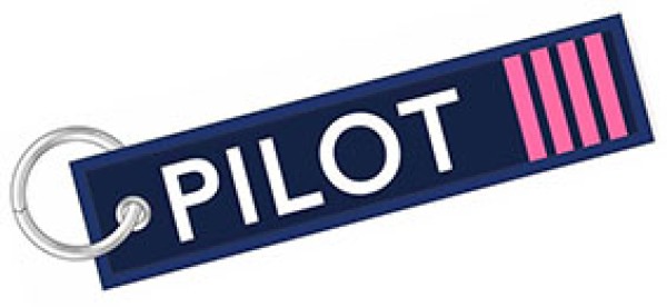 Portachiavi Pilota Comandante blu rosa