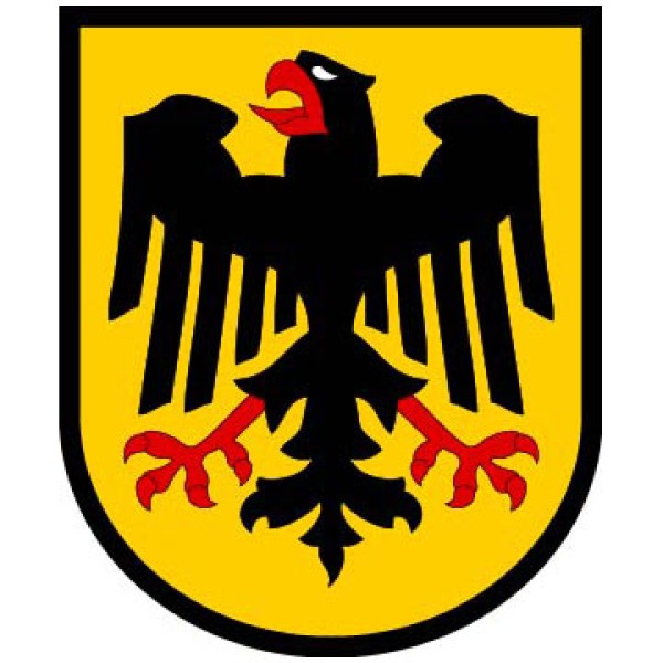 Toppa Termoadesiva/Cucita Bandiera Germania E Ucraina 9x6 Cm - Alta Qualità