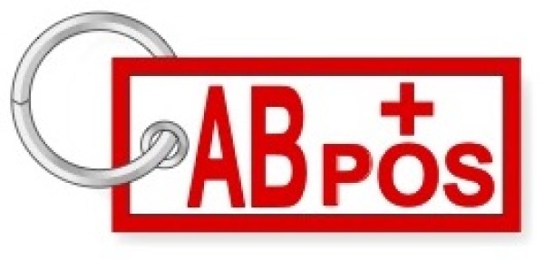 Portachiavi Gruppo Sanguigno AB + Positivo