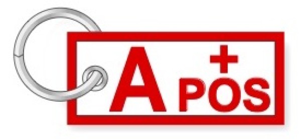 Portachiavi Gruppo Sanguigno A + Positivo
