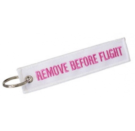 Portachiavi Remove Before Flight bianco rosa Portachiavi Remove Before Flight