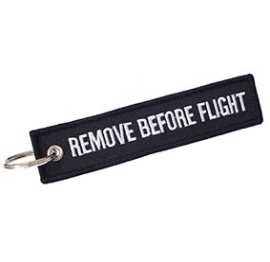 Portachiavi Remove Before Flight nero bianco Portachiavi Remove Before Flight