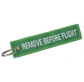 Portachiavi Remove Before Flight verde bianco Portachiavi Remove Before Flight